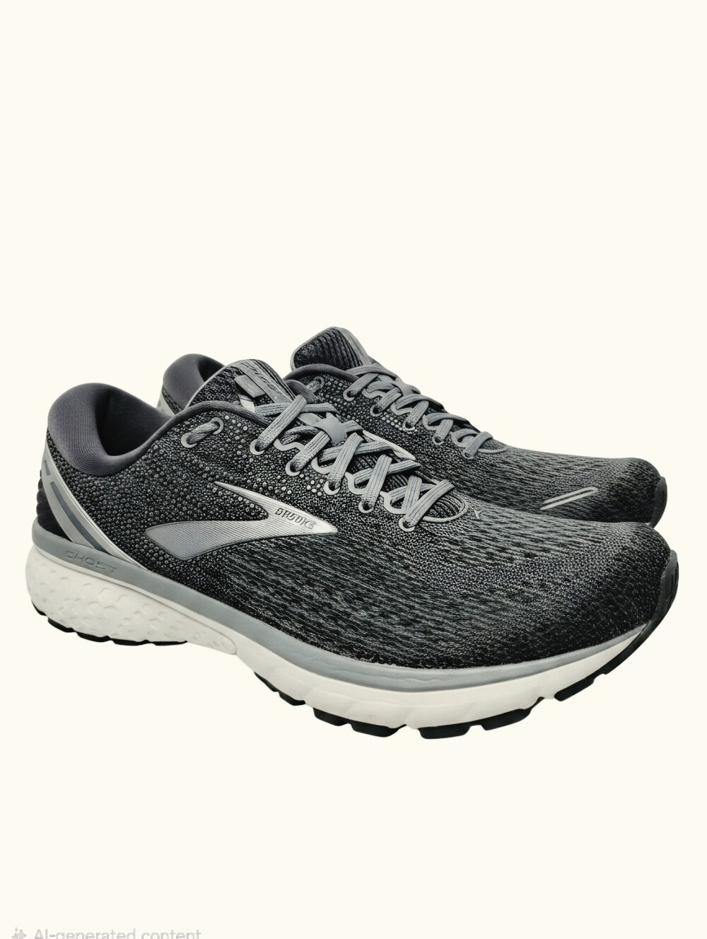 Brooks Ghost Mens Running Shoes Size 12 D Gray Silver Black 1102881D003